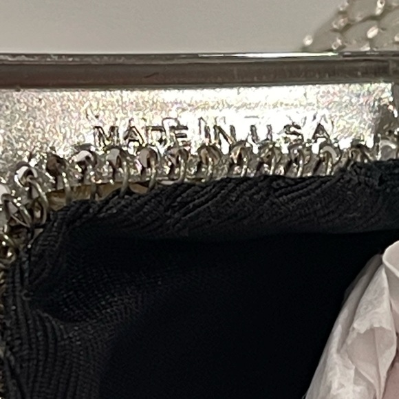 Whiting Davis USA Vintage Silver Color Metal Mesh Small Evening Handbag Wallet - Picture 10 of 16